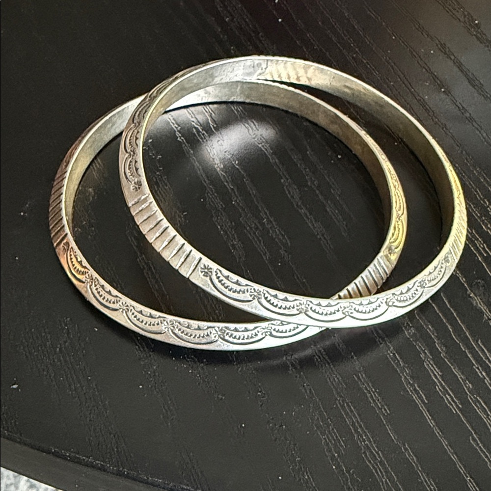 60 gm+ Silver Bangles (2) 925